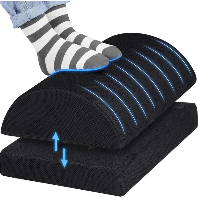 CushZone Under-Desk Foot Rest — Black