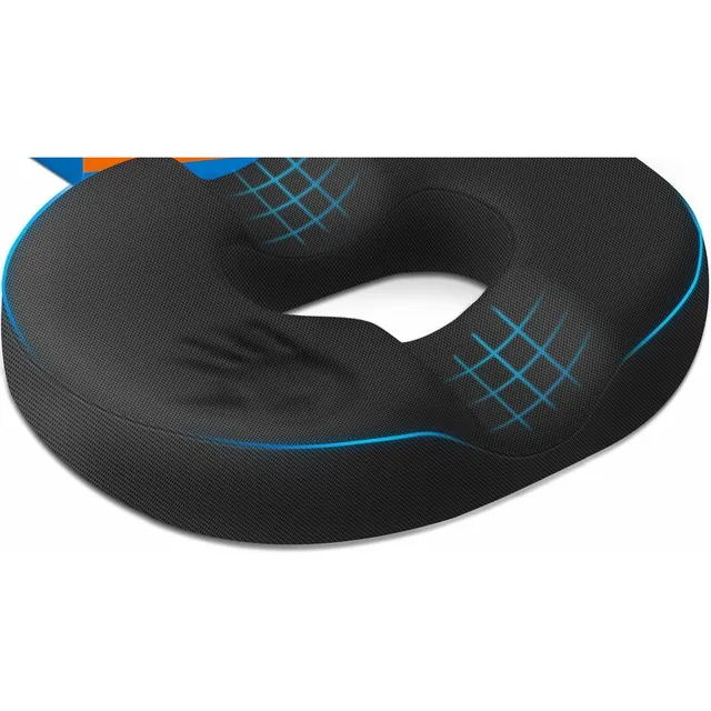 CushZone Ergonomic Donut Cushion — Black