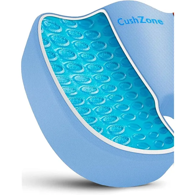 CushZone Gel Seat Cushion — Light Blue