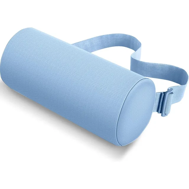 CushZone Lumbar Roll Pillow — Light Blue