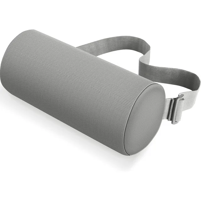 CushZone Lumbar Roll Pillow — Light Gray