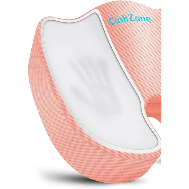CushZone Memory Foam Seat Cushion — Pink